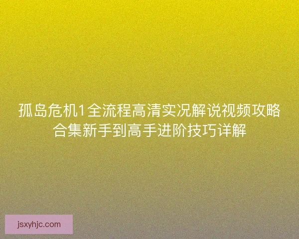 孤岛危机1全流程高清实况解说视频攻略合集新手到高手进阶技巧详解 孤岛危机1全流程高清实况解说视频攻略合集新手到高手进阶技巧详解